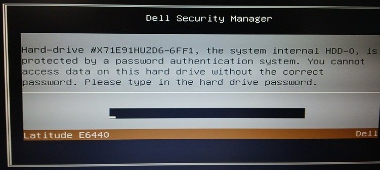 dell 6FF1 HDD password